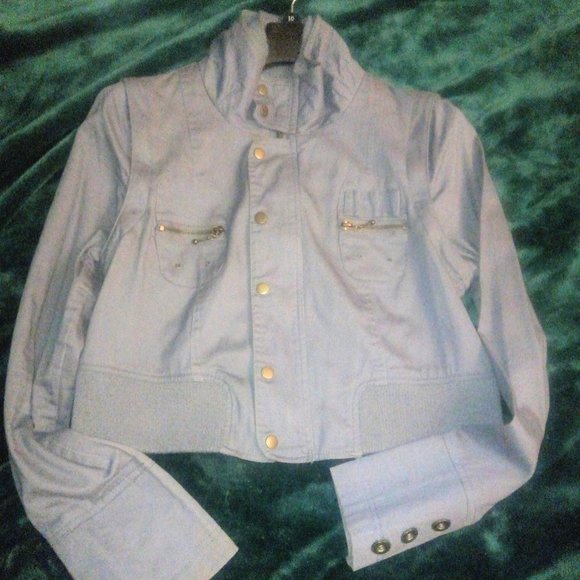 Ali & Kris Convertible Cropped Gray Jacket Sz L - Picture 15 of 15